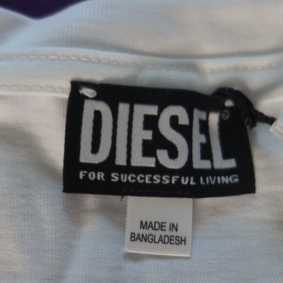 Diesel T-DIEGO New Logo White T-Shirt Size Small *New with Tags* - Picture 5 of 13